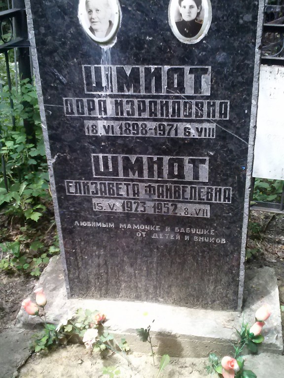 Шмидт Елизавета Файвелевна, Саратов, Еврейское кладбище